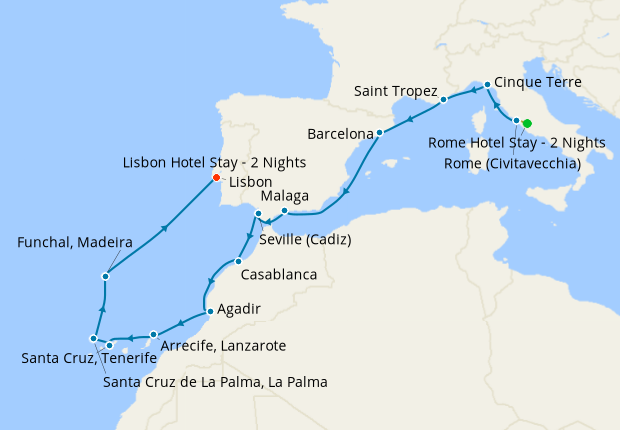 Cruise Itinerary Map