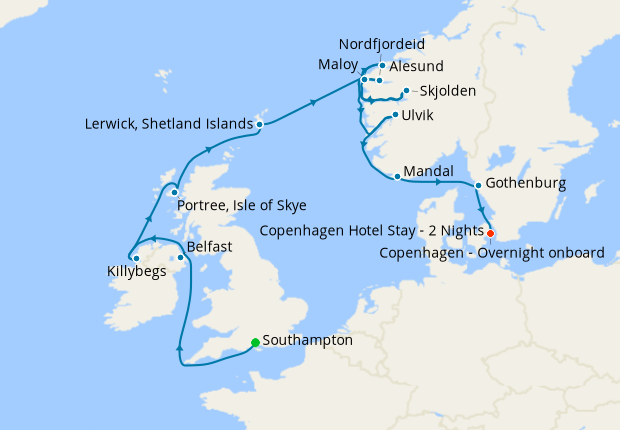 Cruise Itinerary Map