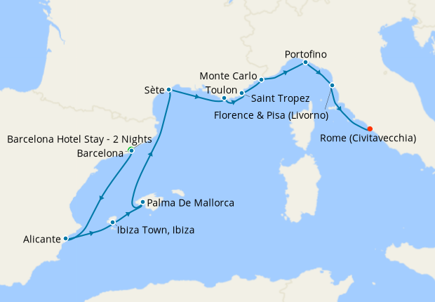 Cruise Itinerary Map