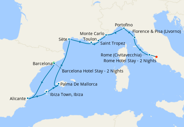 Cruise Itinerary Map