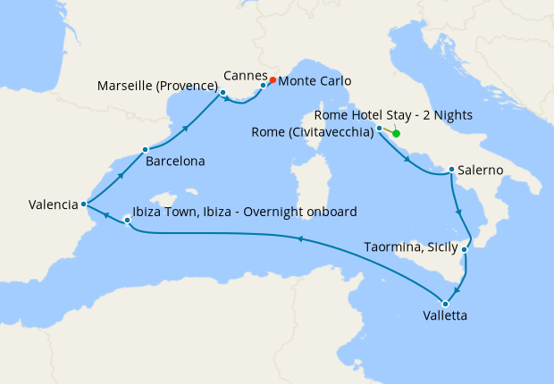 Cruise Itinerary Map