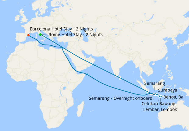 Cruise Itinerary Map