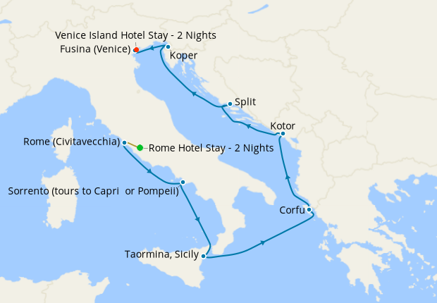 Cruise Itinerary Map