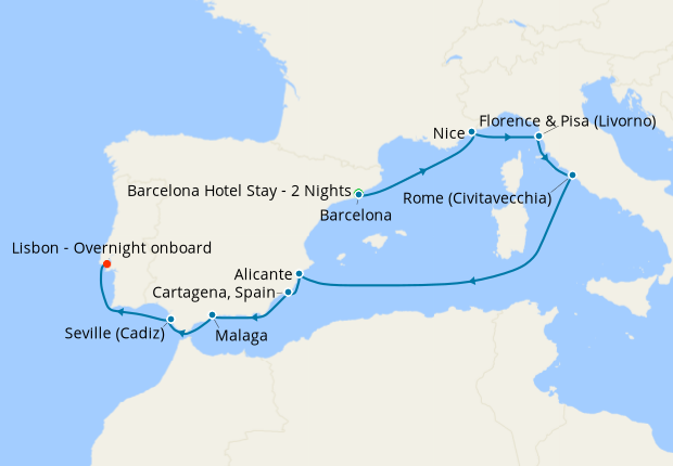 Cruise Itinerary Map