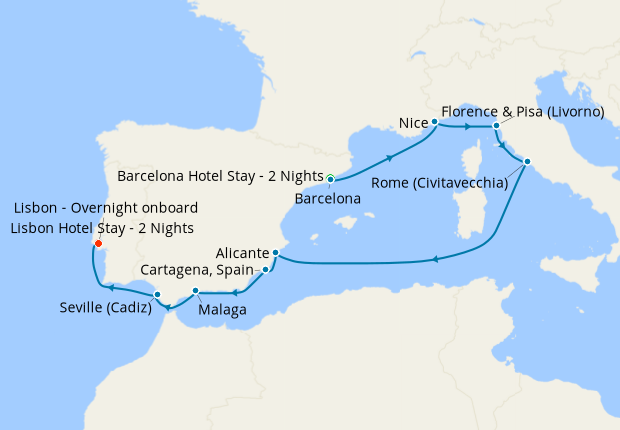 Cruise Itinerary Map