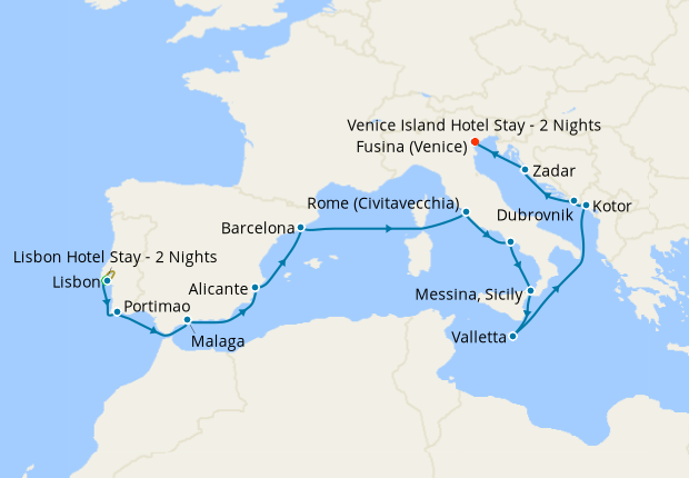 Cruise Itinerary Map