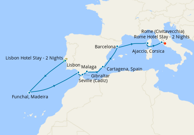 Cruise Itinerary Map