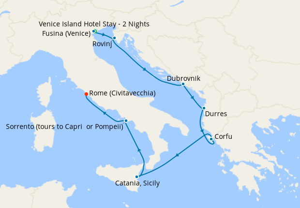 Cruise Itinerary Map
