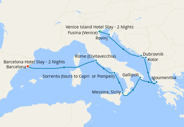 Cruise Itinerary Map