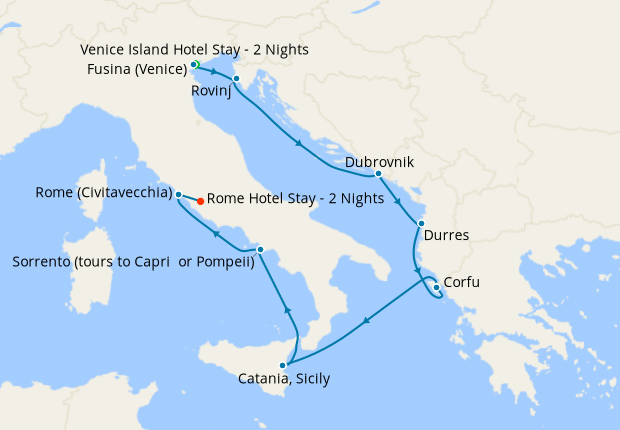 Cruise Itinerary Map