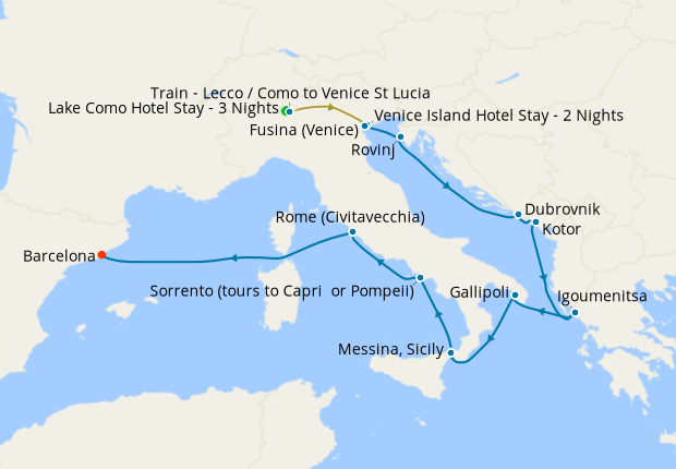 Cruise Itinerary Map