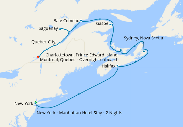 Cruise Itinerary Map