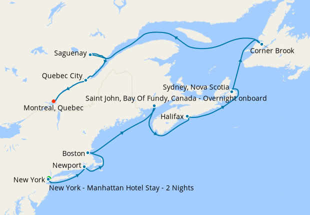 Cruise Itinerary Map