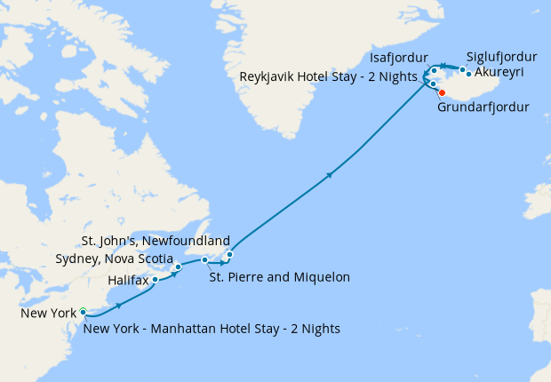 Cruise Itinerary Map
