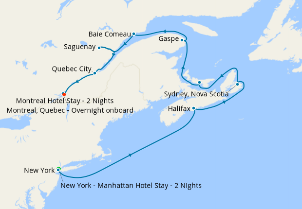 Cruise Itinerary Map