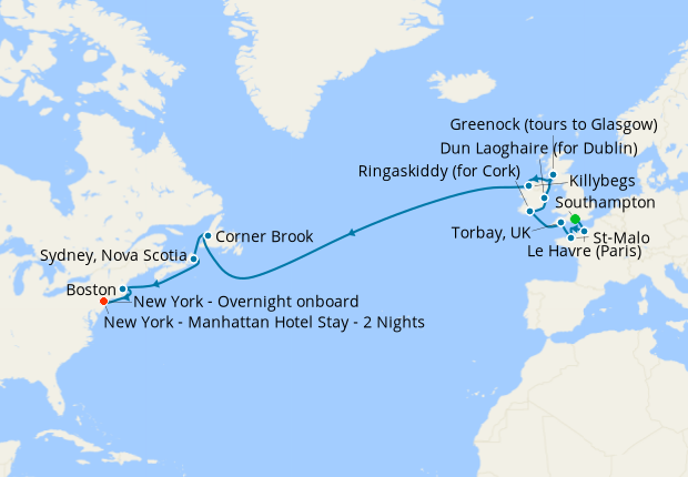 Cruise Itinerary Map