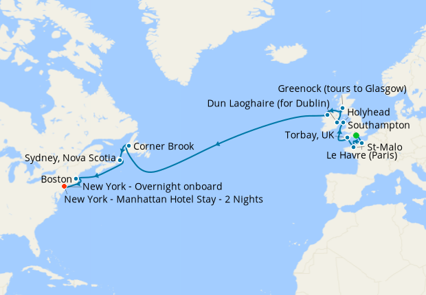 Cruise Itinerary Map