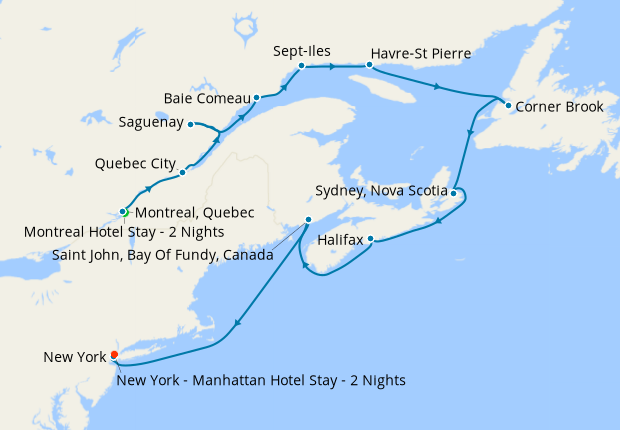 Cruise Itinerary Map