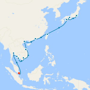 Southeast Asia Explorer from Tokyo with Stay
