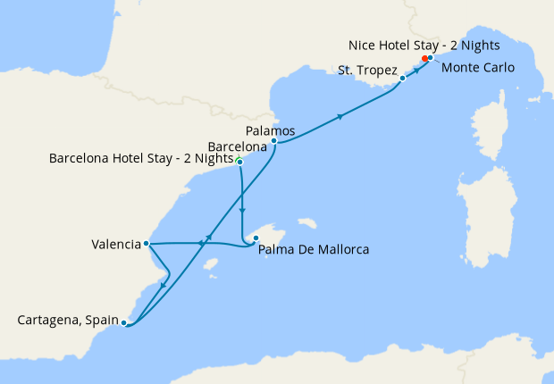Cruise Itinerary Map