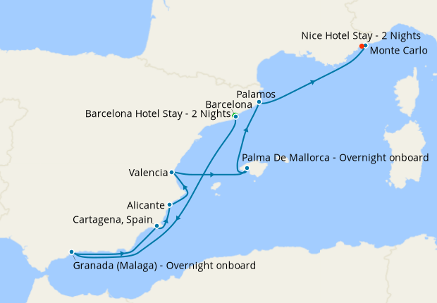 Cruise Itinerary Map