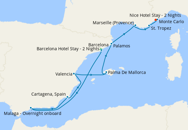 Cruise Itinerary Map