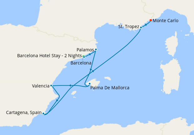 Cruise Itinerary Map