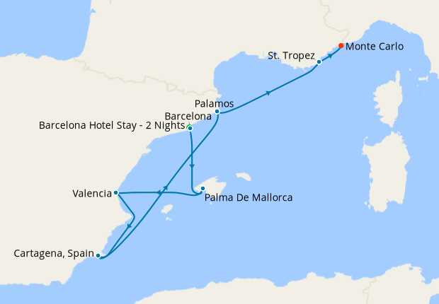 Cruise Itinerary Map