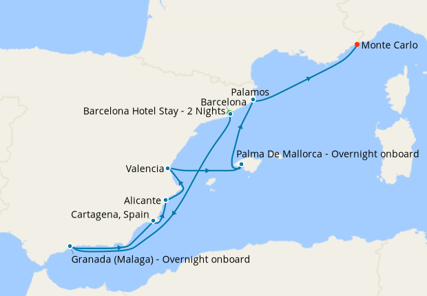 Cruise Itinerary Map