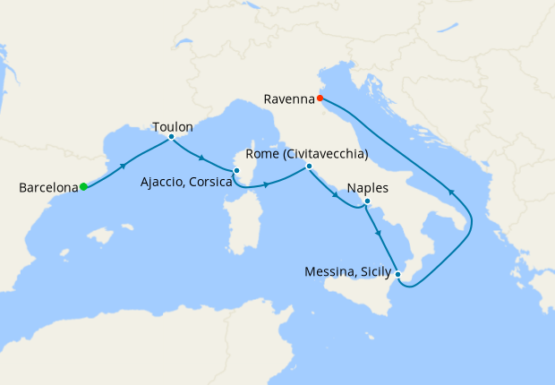 Cruise Itinerary Map