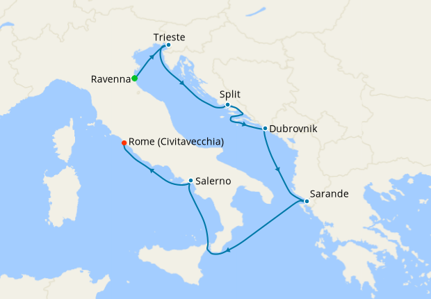 Cruise Itinerary Map