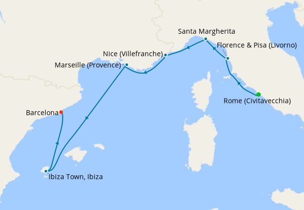 Cruise Itinerary Map