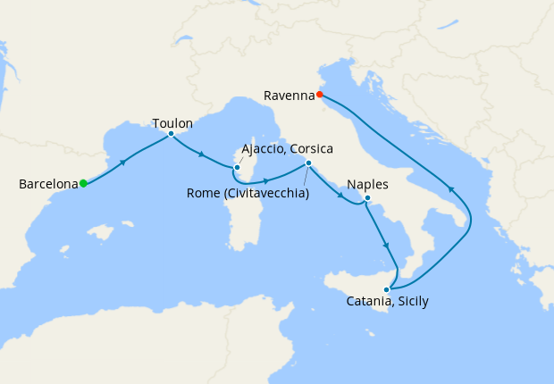 Cruise Itinerary Map