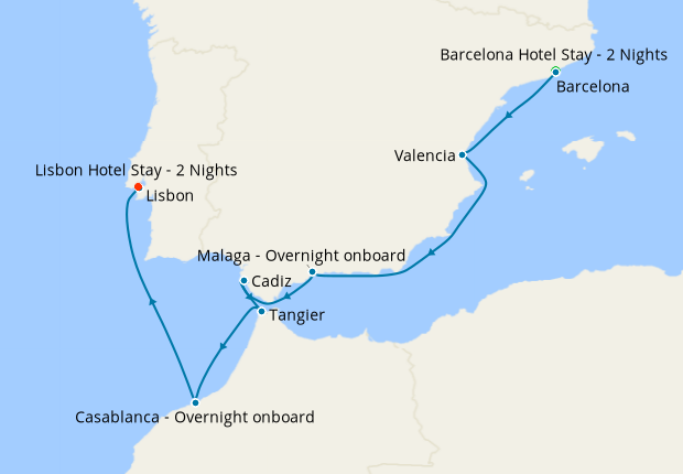 Cruise Itinerary Map