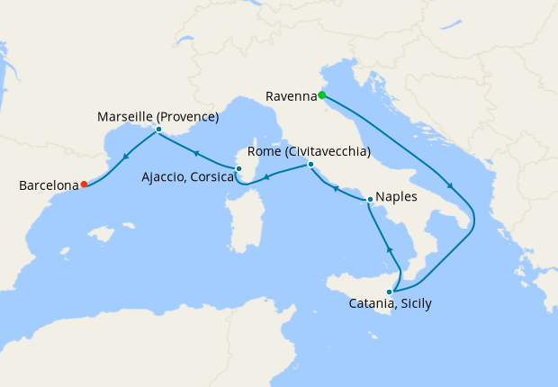 Cruise Itinerary Map