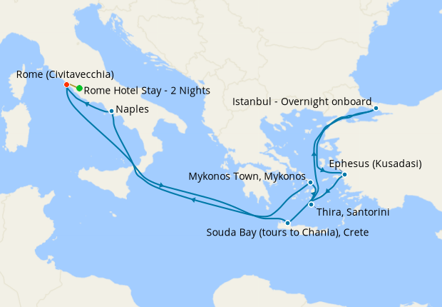 Cruise Itinerary Map