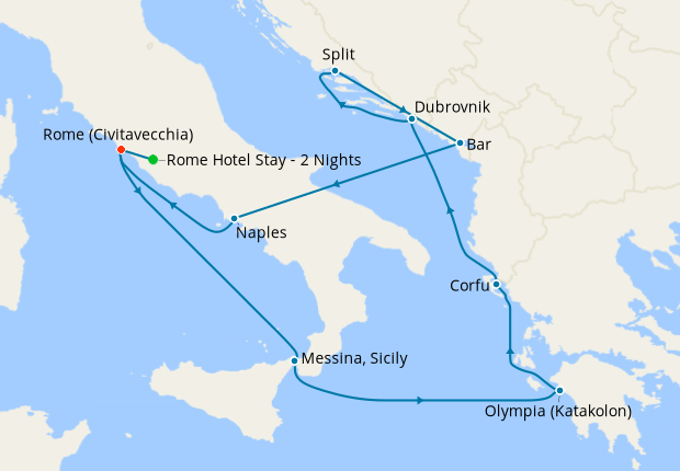 Cruise Itinerary Map