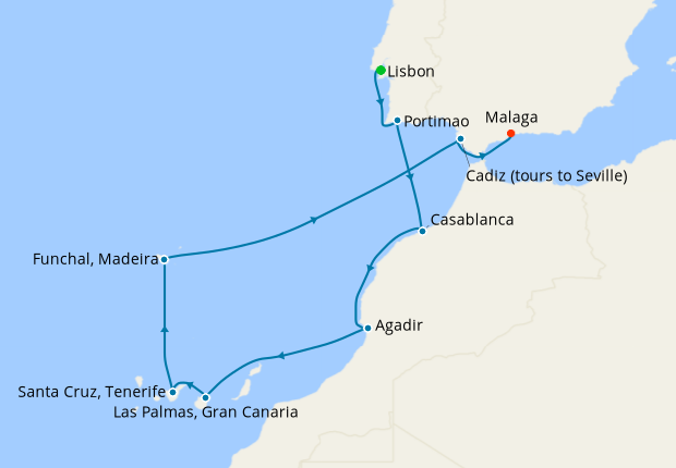 Cruise Itinerary Map