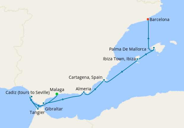 Cruise Itinerary Map