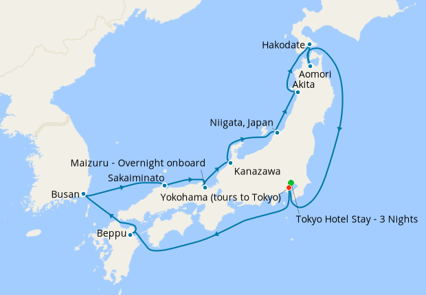 Cruise Itinerary Map