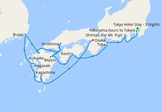 Cruise Itinerary Map