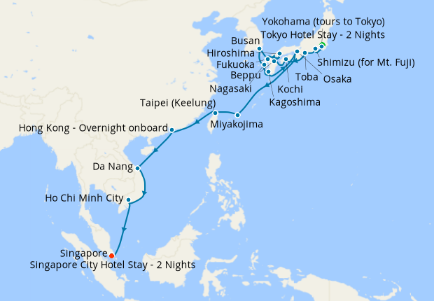 Cruise Itinerary Map