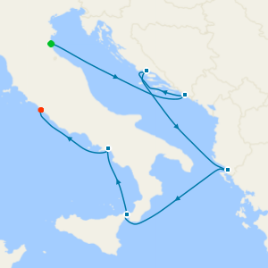 Italy, Croatia and the Adriatic cruise from Ravenna to Civitavecchia (Rome)
