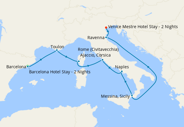 Cruise Itinerary Map