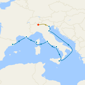 Lake Como, Venice & Barcelona Stays with Italy and France Voyage