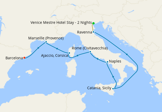 Cruise Itinerary Map