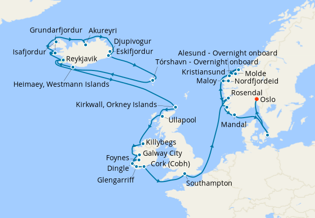 Cruise Itinerary Map