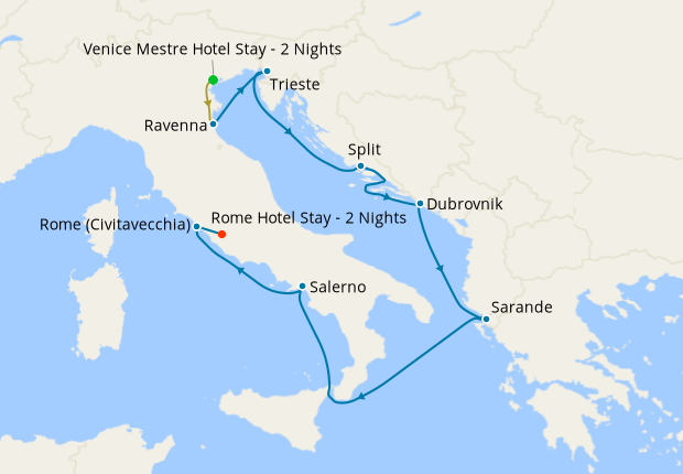 Cruise Itinerary Map