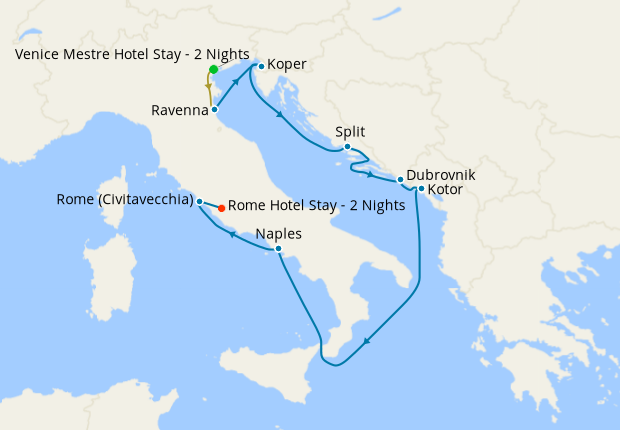 Cruise Itinerary Map