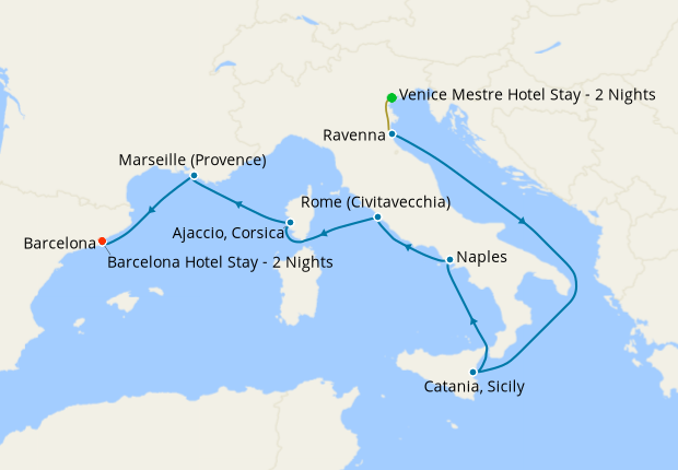 Cruise Itinerary Map
